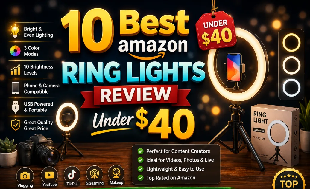 10 Best Amazon Ring Lights Review Under 40$ Buyer's Guide
