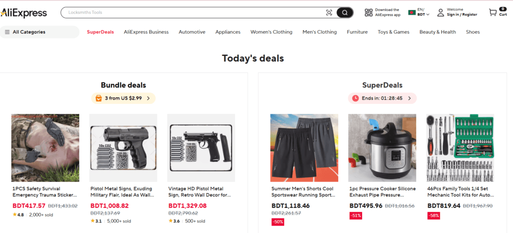 AliExpress for Online Shopping