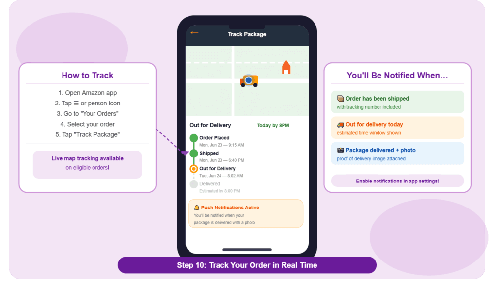 Step 10: Track Your Order on amazon
