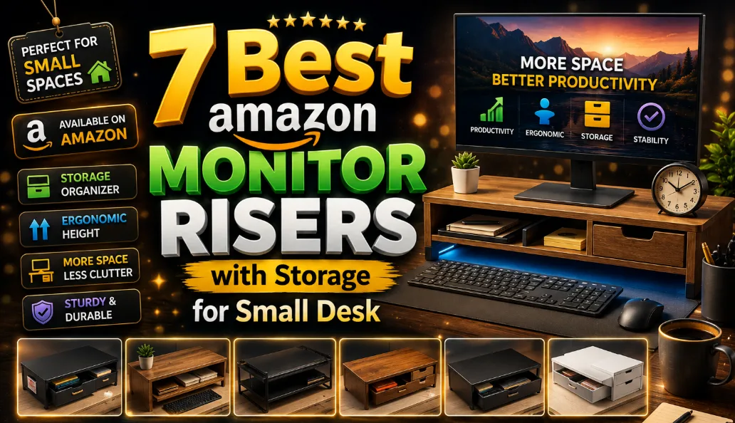 7 Best Amazon Monitor Risers with Storage for Small Desk