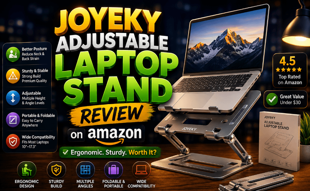 Joyeky Adjustable Laptop Stand Review on Amazon