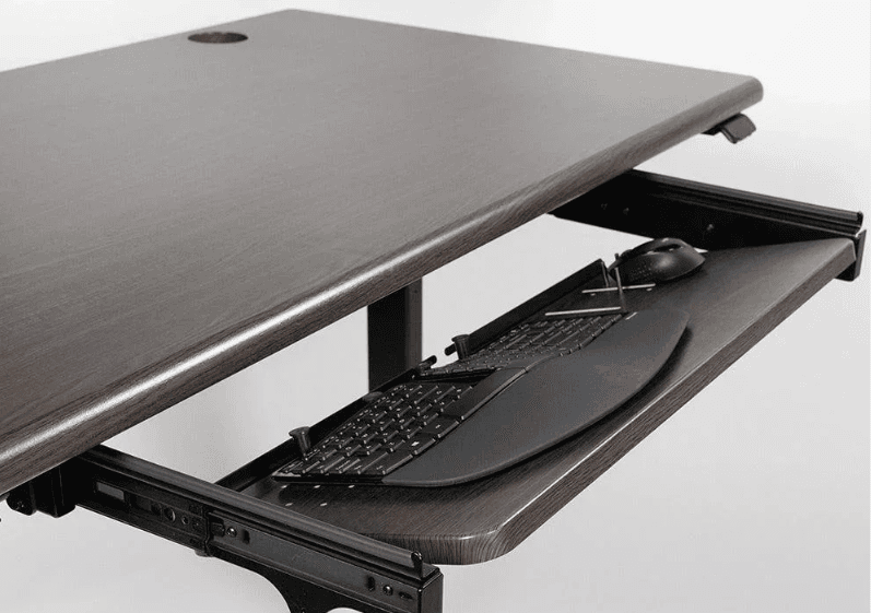 iMovR SteadyType Keyboard Tray — Best for Standing Desks with a Center Crossbar