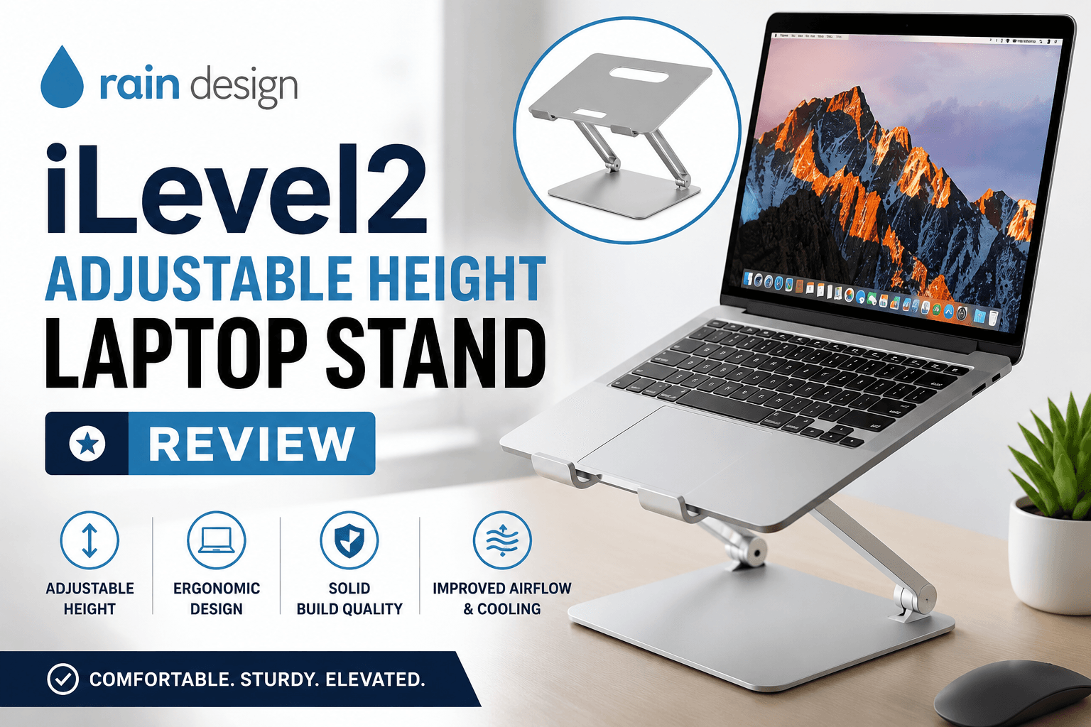 Rain Design iLevel2 Adjustable Height Laptop Stand Review