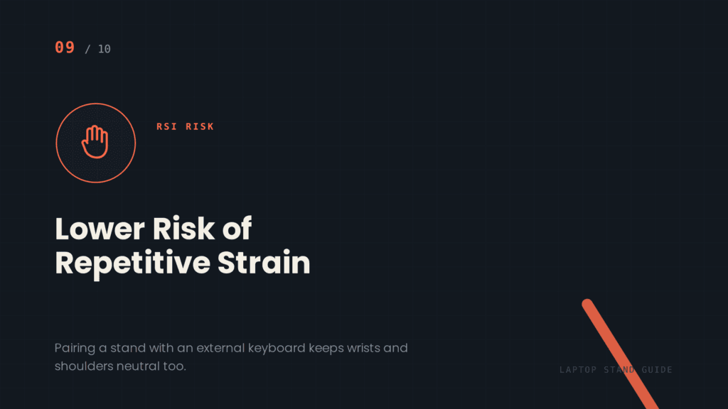 Reduced Risk of Repetitive Strain Injuries (RSI)