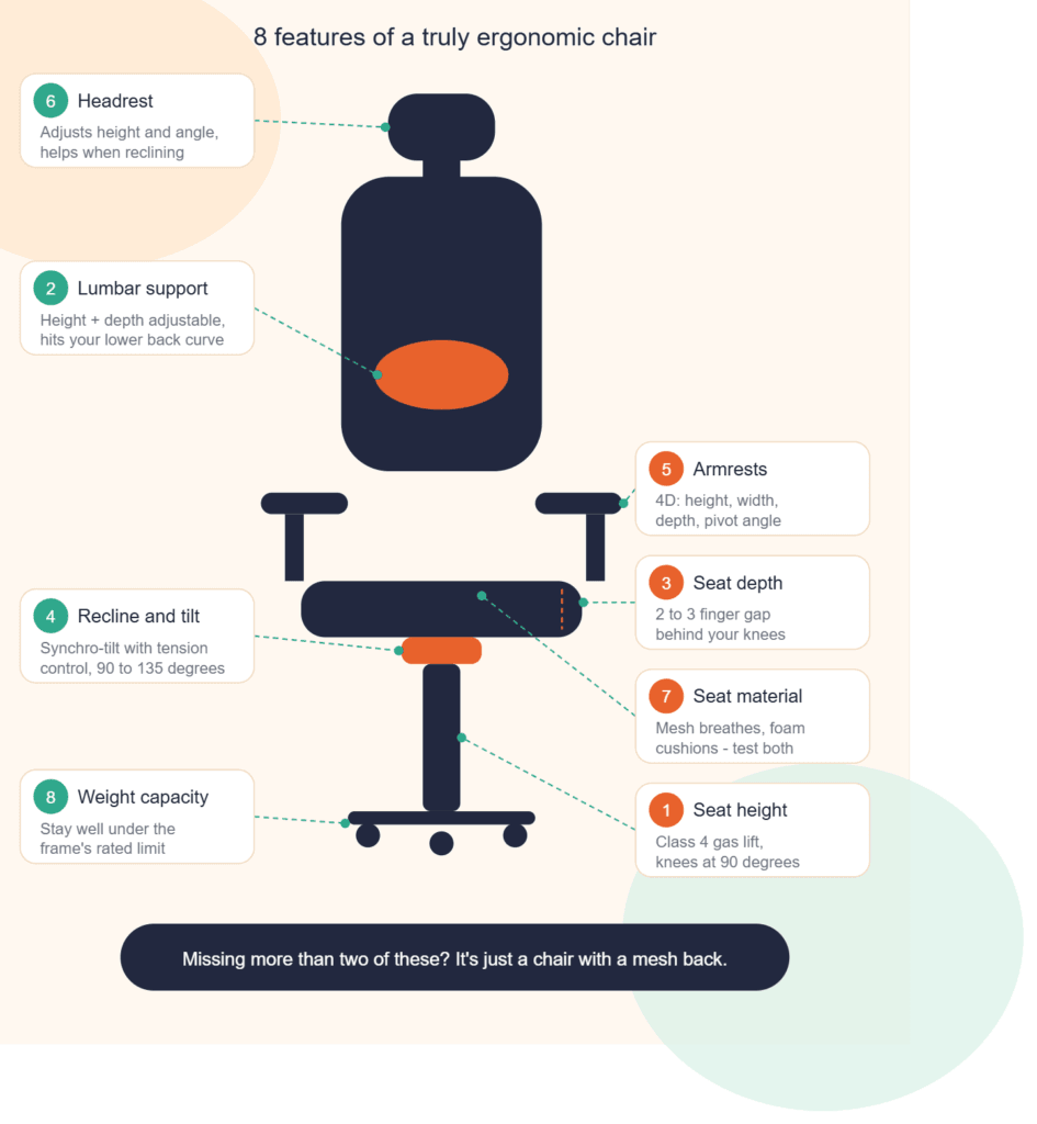 The 8 Features That Actually Define an Ergonomic Chair
