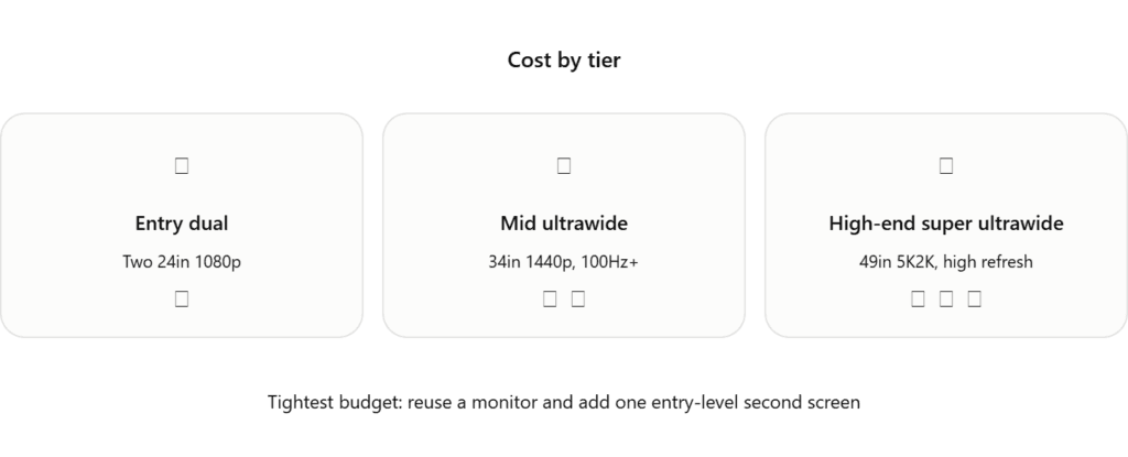 Cost Comparison Ultrawide vs Dual Monitor