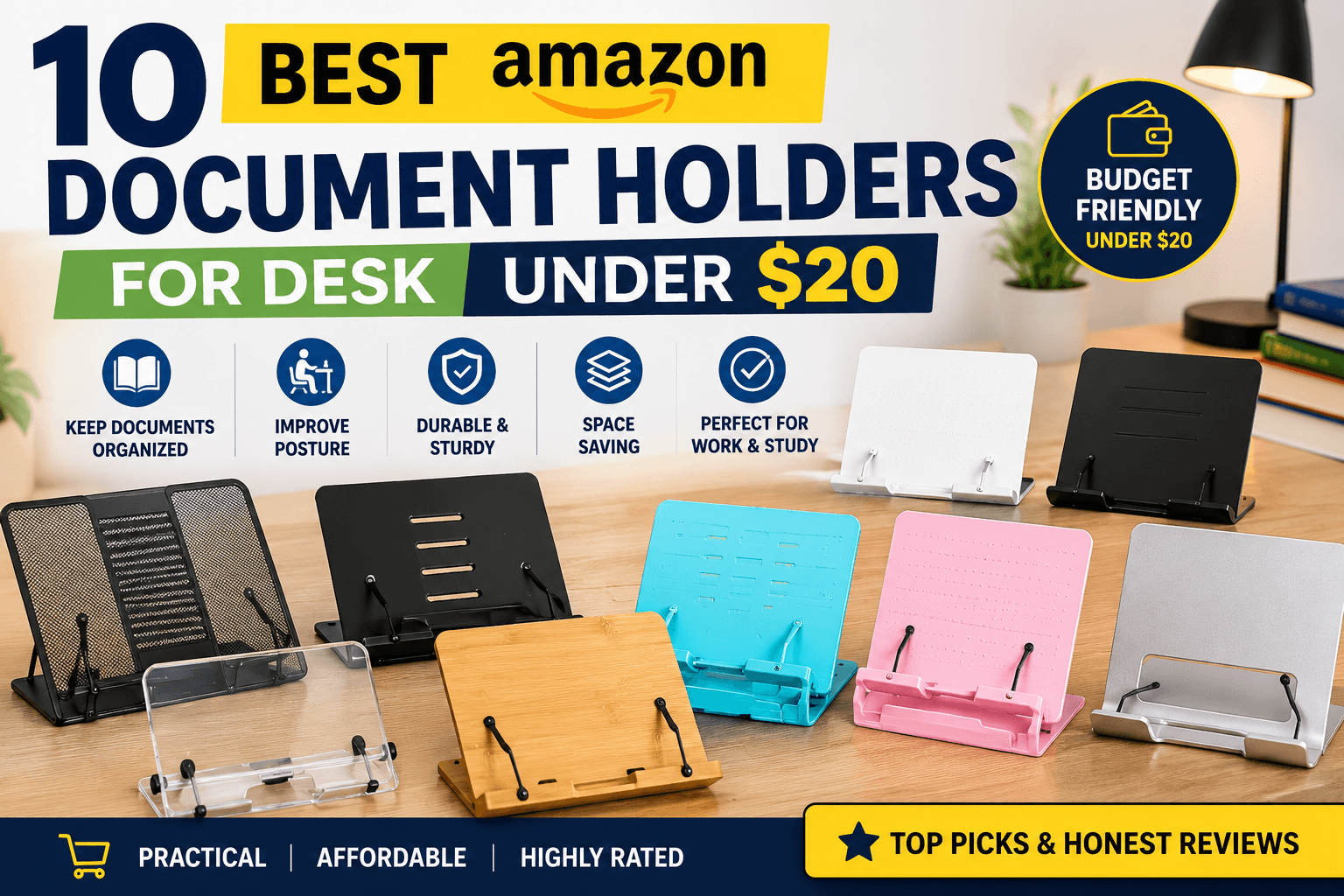 10 Best Amazon Document Holders for Desk Under $20