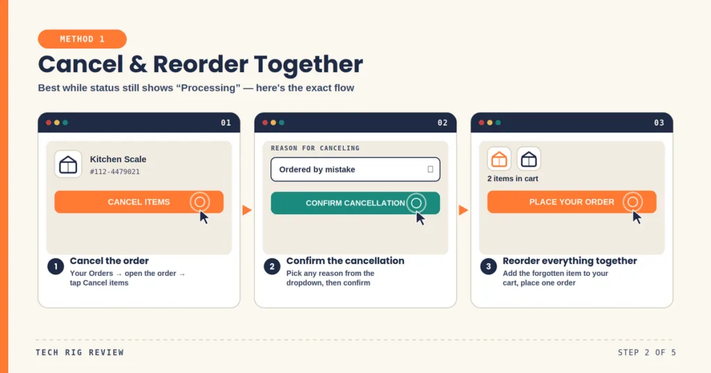 Method 1: Cancel the Order and Place a New Combined Order