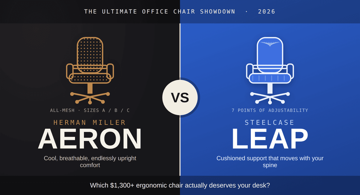 Herman Miller Aeron vs Steelcase Leap: Which Chair is Best?