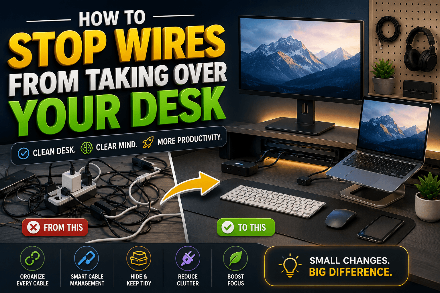 How to Stop Wires From Taking Over Your Desk