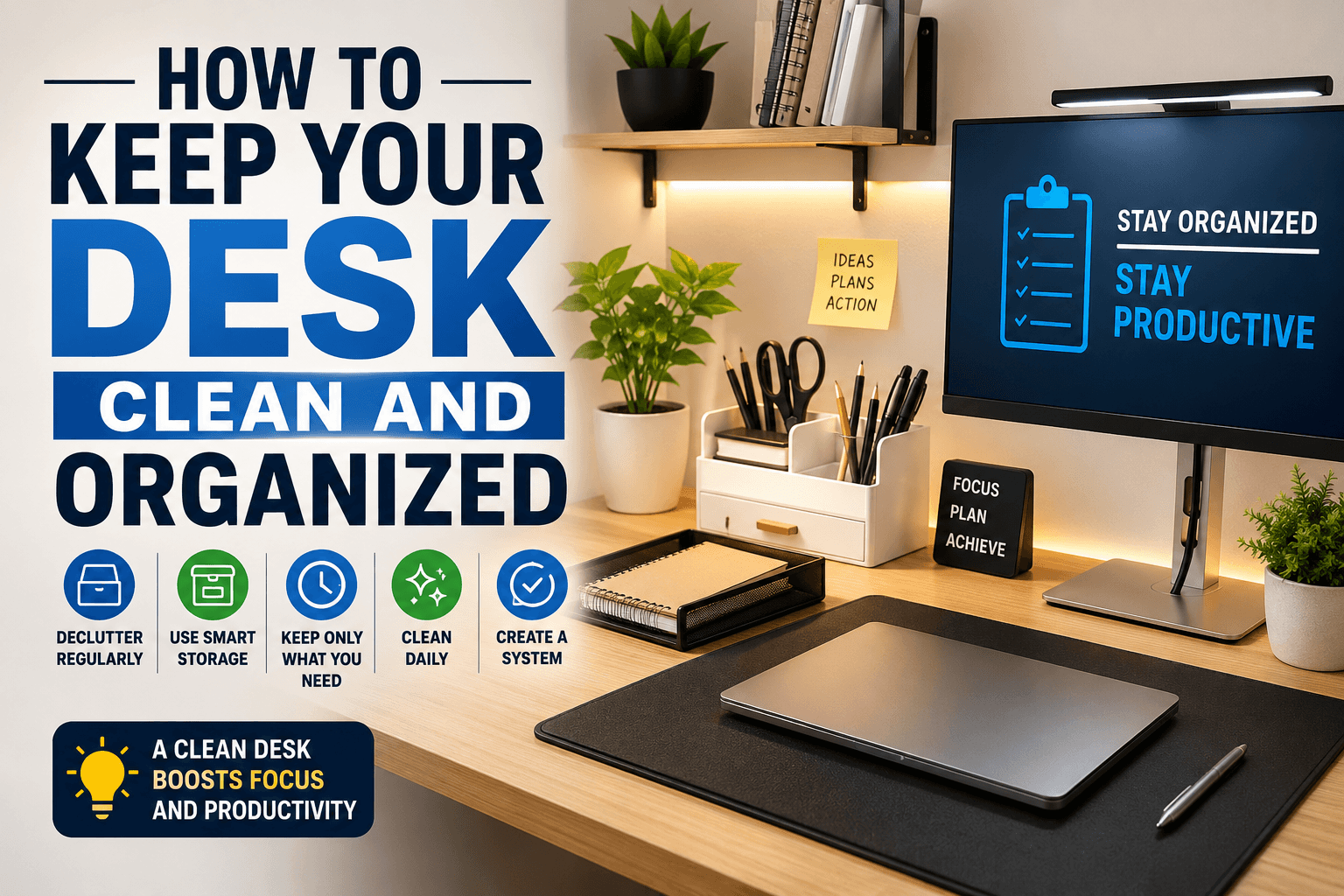 How to Keep Your Desk Clean and Organized in 2026 (5-Step Guide)