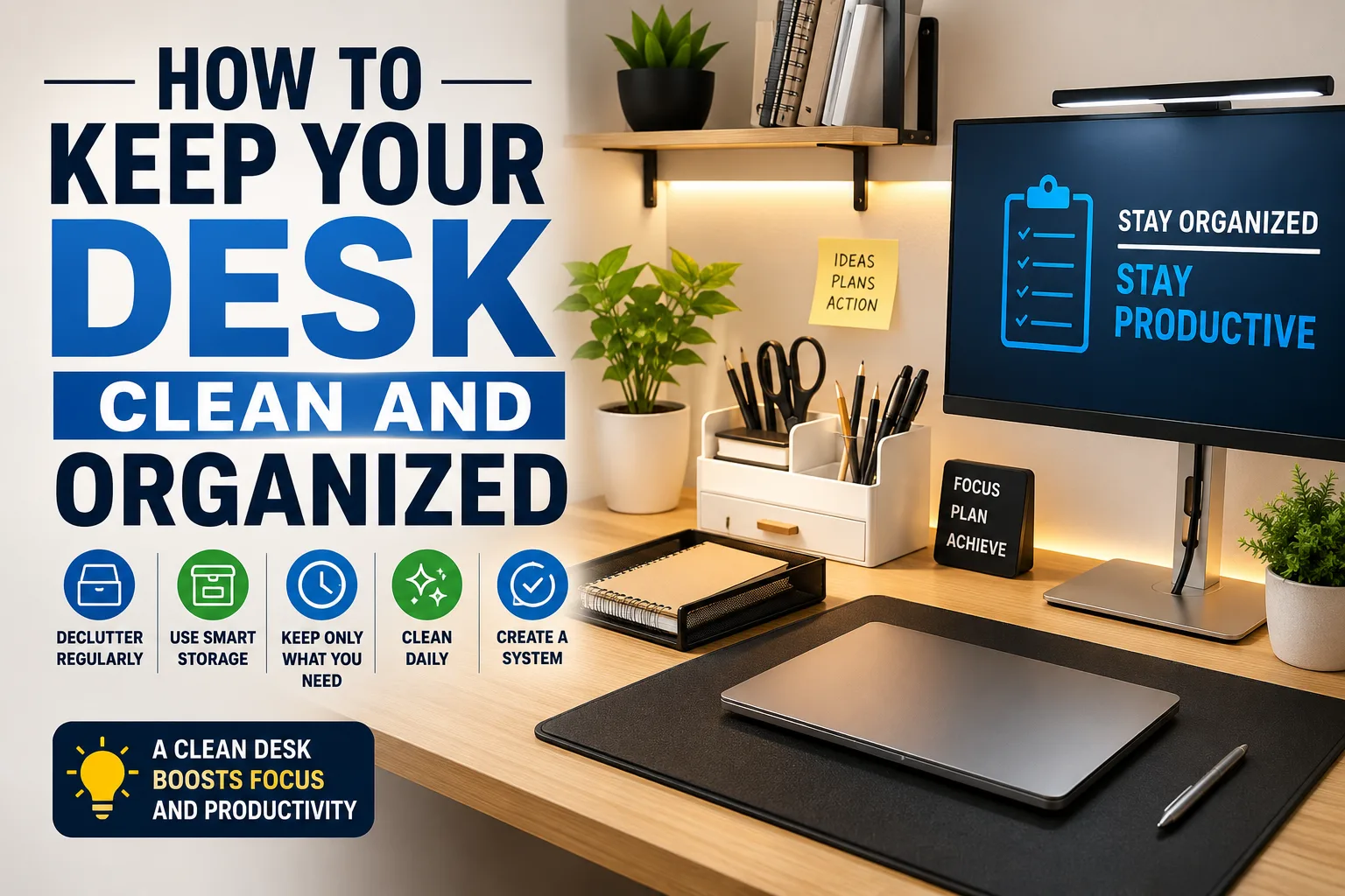 How to Keep Your Desk Clean and Organized in 2026 (5-Step Guide)