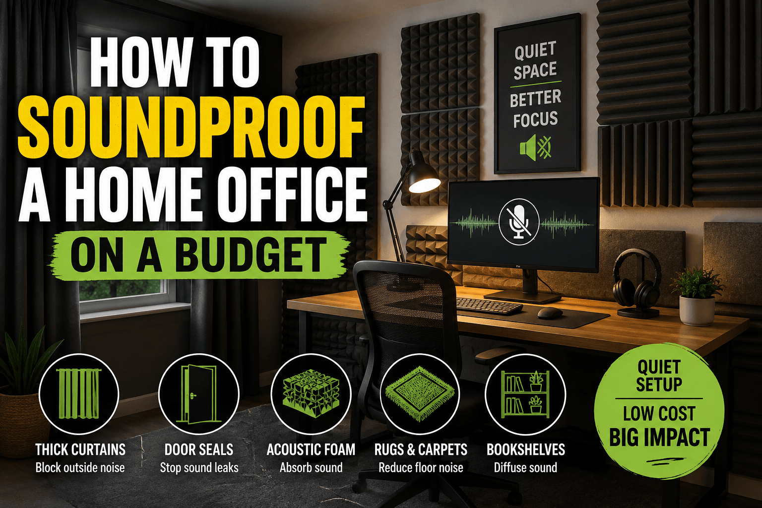 How to Soundproof a Home Office on a Budget (2026)
