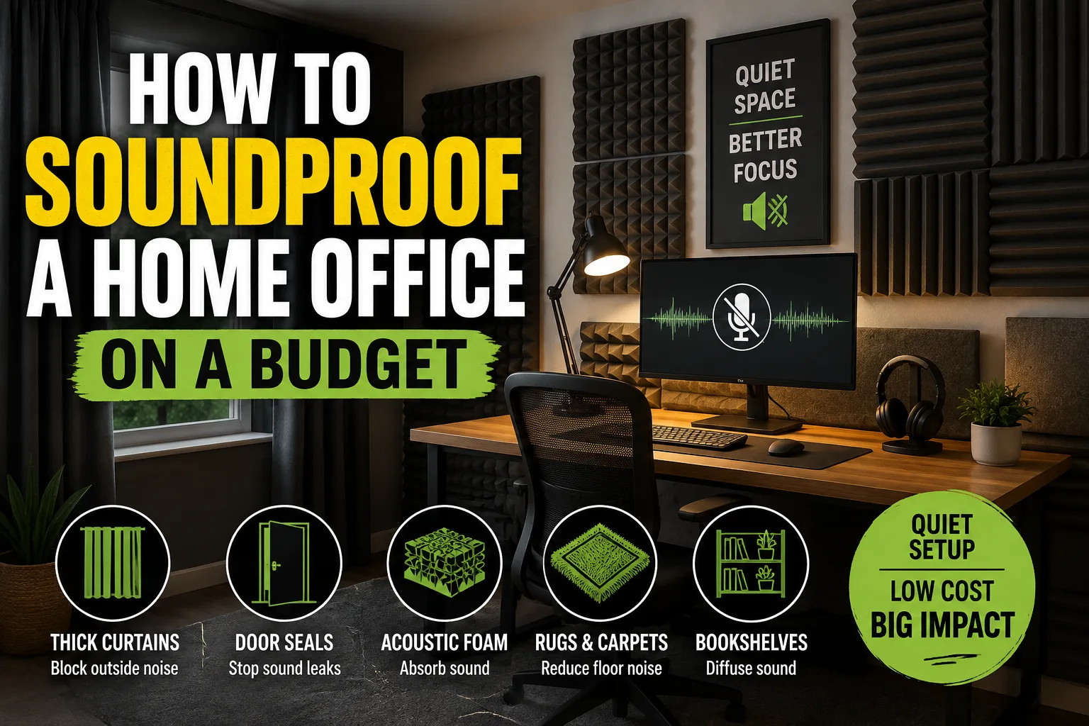 How to Soundproof a Home Office on a Budget (2026)