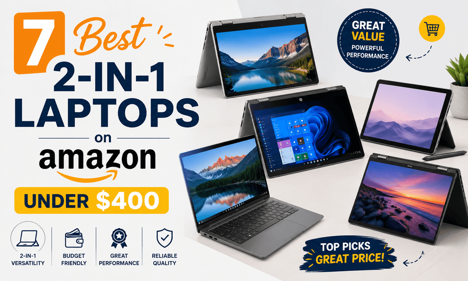 7 Best 2-in-1 Laptops on Amazon Under $400
