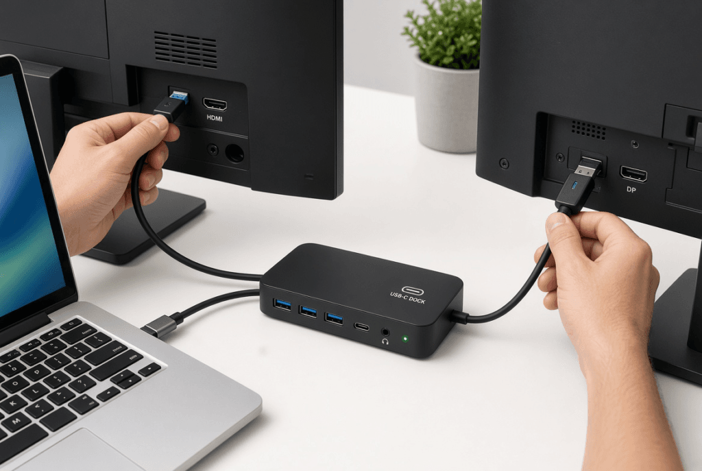 Step 2: Connect the Cables (or Use a Dock)