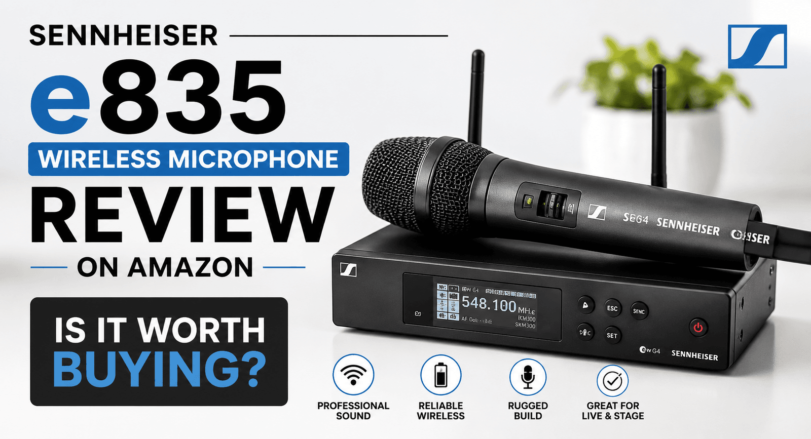 Sennheiser e835 Wireless Microphone Review on Amazon