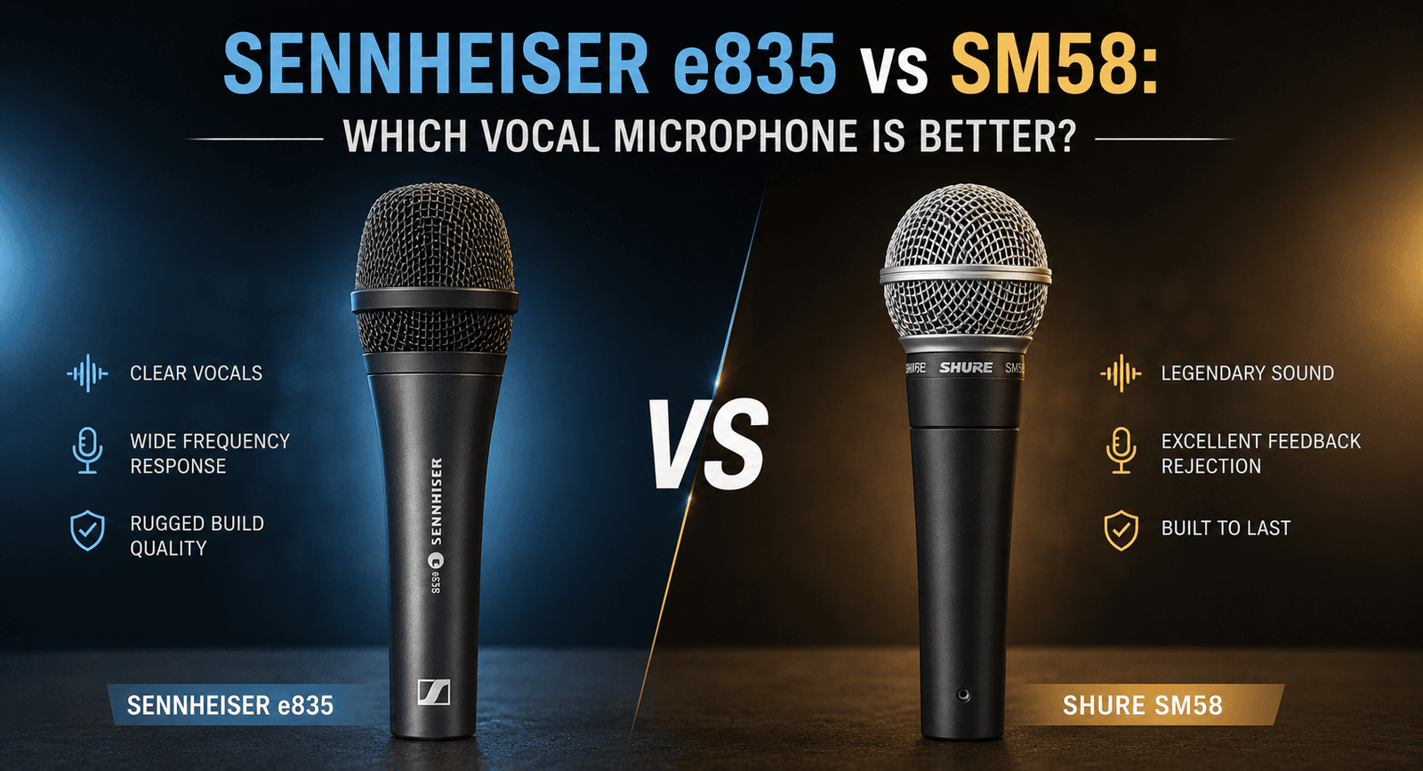 Sennheiser e835 vs Shure SM58