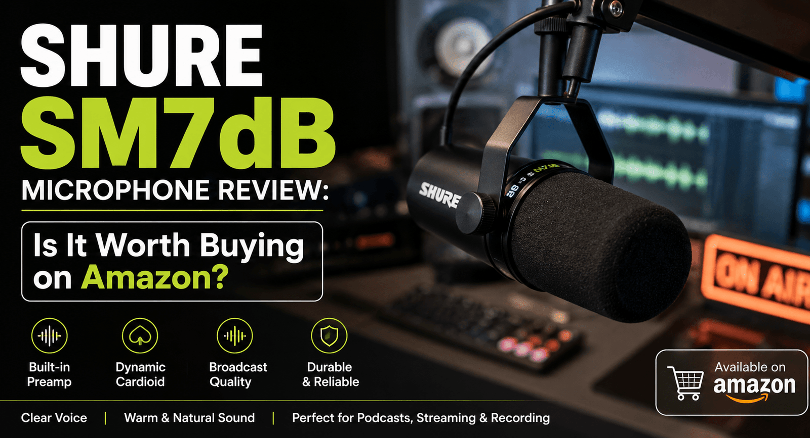 Shure SM7dB Microphone Review: Is It Worth Buying on Amazon?